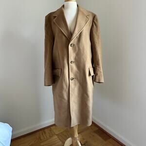 Mens beige wool coat